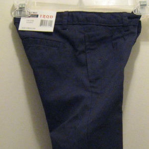 NEW Izod Boys School Uniform Dress Pants Sz 4 Navy